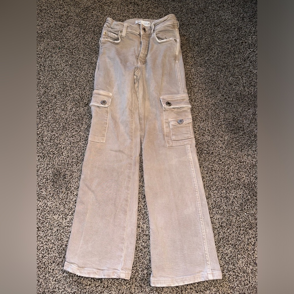 Zara Girl Tan Cargo Pants